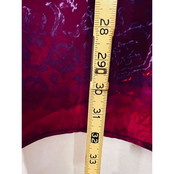 Catherines Womens 4X Red & Purple Floral Tunic Blouse Fairy Comfy Pintuck - Picture 15 of 16